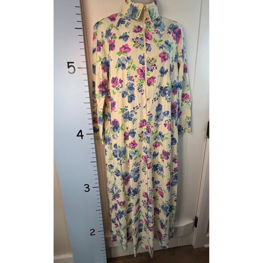 Butterfield 8 Vintage Floral Maxi Dress Qtr Zip Woman's Small Cottagecore Knit